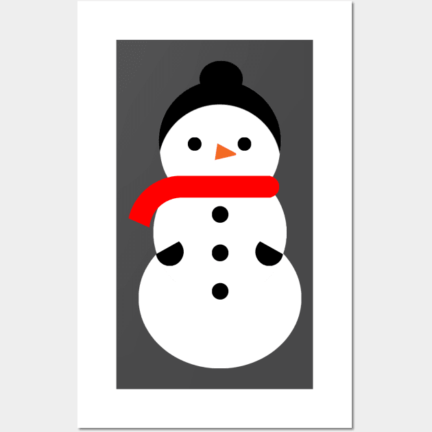 Snowman - skandi style Wall Art by susyrdesign